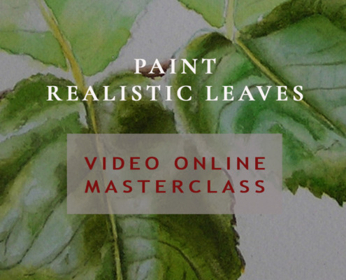 Learn to paint realistic leaves in watercolor with artist Doris Joa