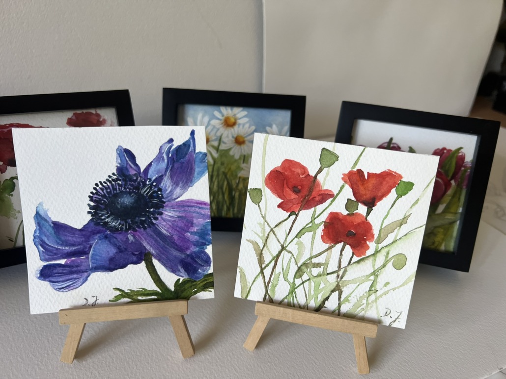 Small original watercolor paintings - framed or unframed available