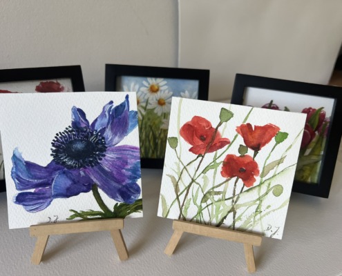 Small original watercolor paintings - framed or unframed available