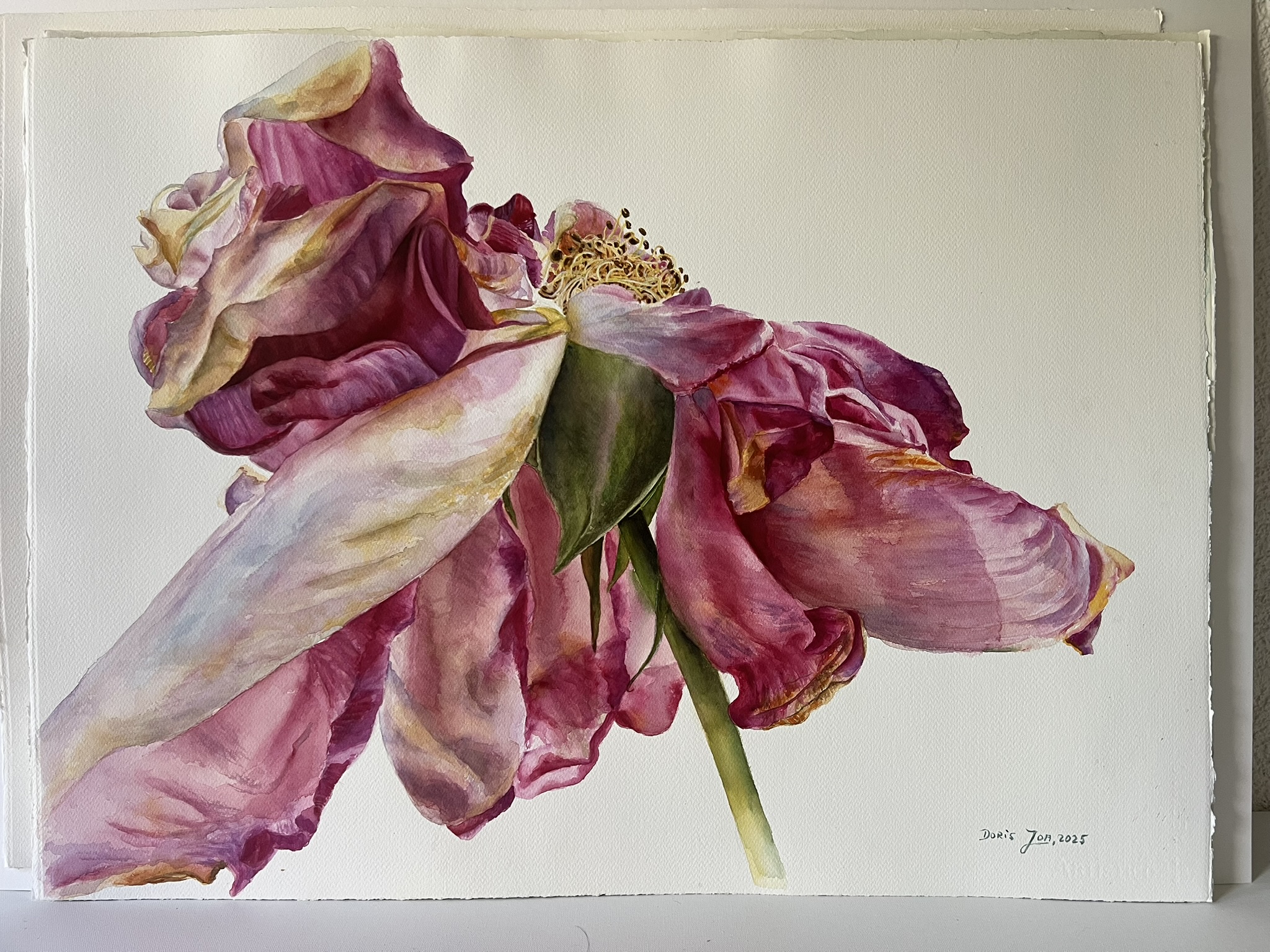 Der letzte Tanz einer Rose – Großformatiges Original-Aquarell – Bild 3