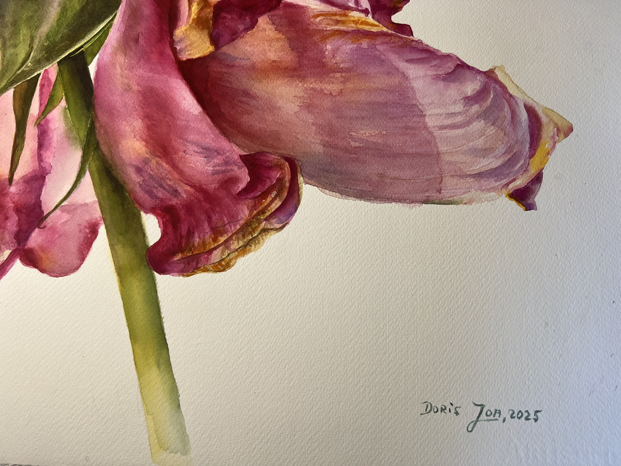 Der letzte Tanz einer Rose – Großformatiges Original-Aquarell – Bild 8