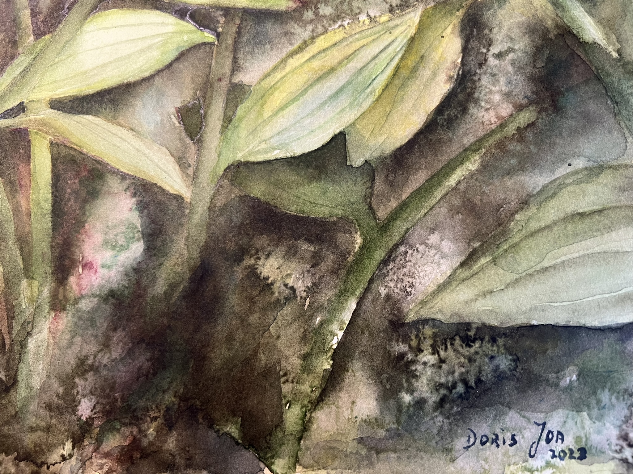 Wo Licht zur Blüte wird – Großformatiges Original-Aquarell einer weißen Pfingstrose – Bild 7